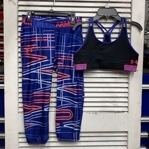 Under Armour Sports Bra & Leggings size YXL